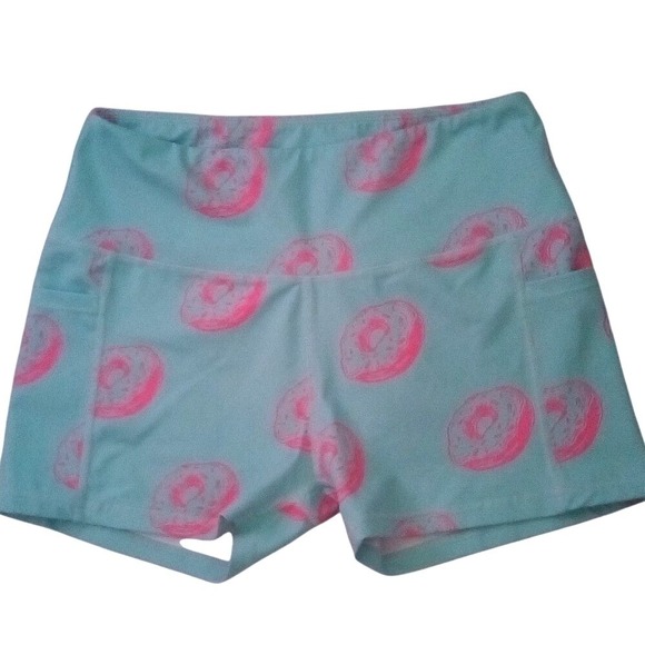 Amazon Essentials Other - Mens Donut Booty Short Short Spandex Tights Compression Green Pink Large